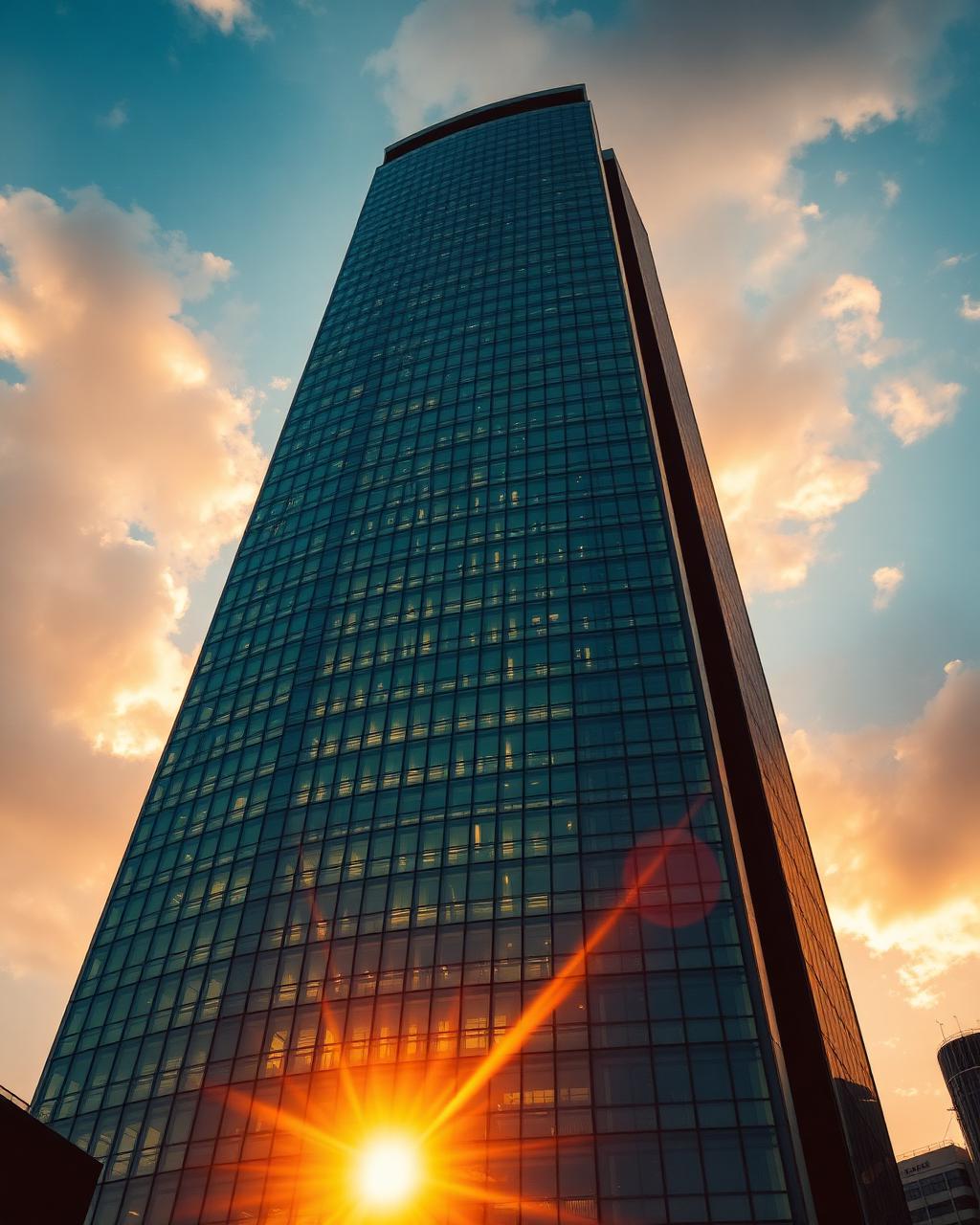 Modern Lagos high-rise at golden hour — symbol of institutional advisory